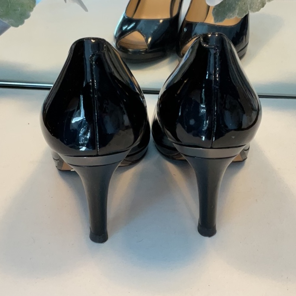 Cole Haan Patent Leather Peep toe Heels - Picture 5 of 8